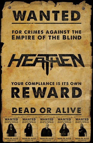 Heathen Wanted Poster 11" x 17" Signed! Lee Altus Kragen Lum Empire of the Blind - Picture 3 of 3