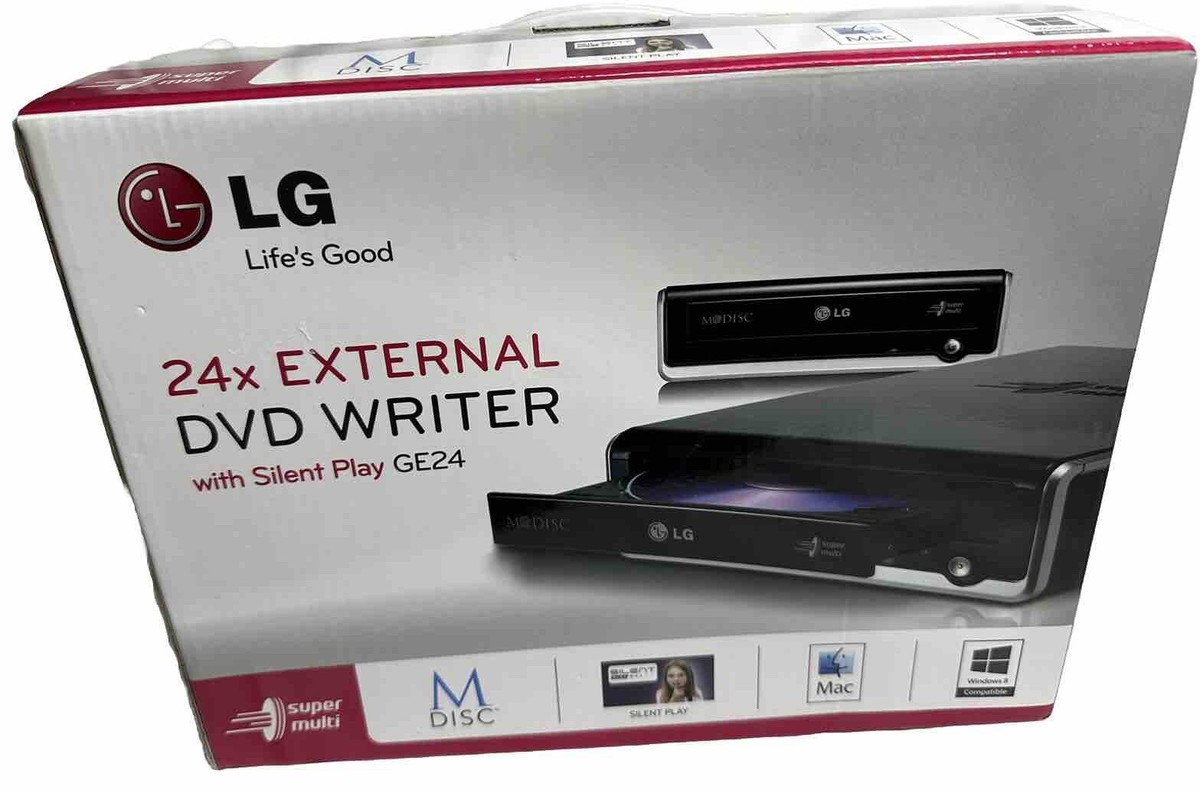 未使用　LG super Multi DVDRewriter GAS-4082B LG DVD Writer Rewriter Super Multi External 24x M-DISC