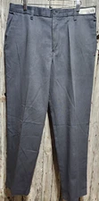 men's CINTAS comfort flex Industrial uniform Flat Front Work Pants GREY 36x31