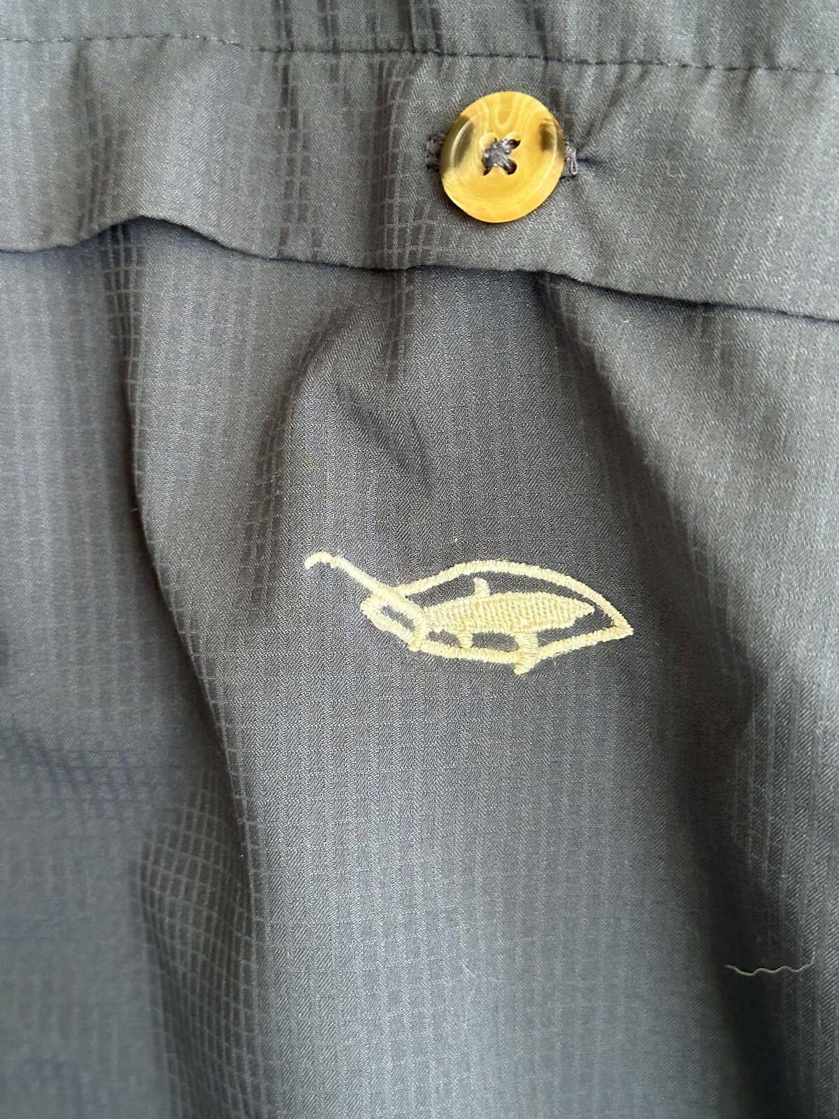 Old Harbor Outfitters Blue Collared Long Sleeve Button Up Shirt Men's