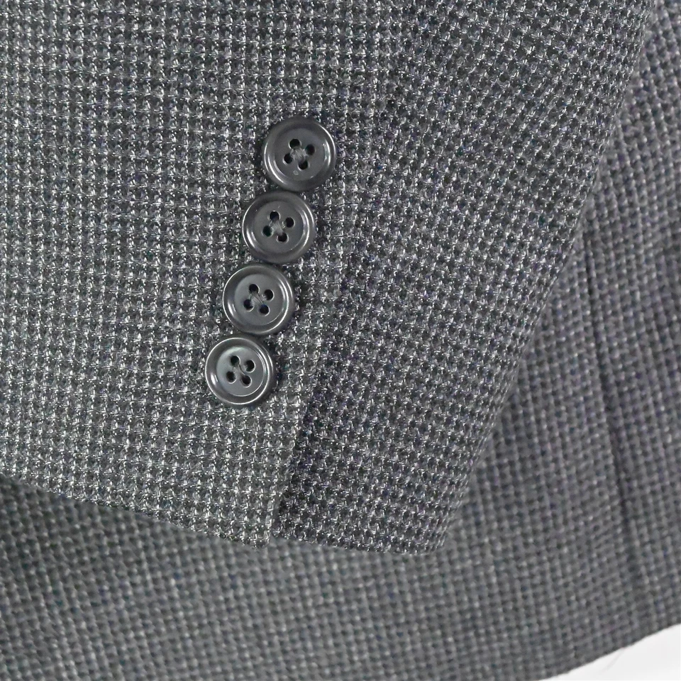 Andrew Fezza 44R Black Woven 2Btn Mens Blazer Suit Jacket Sport Coat - Image 4 of 4