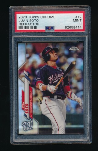PSA 9 JUAN SOTO 2020 TOPPS CHROME REFRACTOR #12 *SAN DIEGO PADRES*