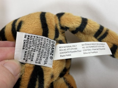 Ganz Webkinz Bengal Tiger Plush Animal 9" Retired First Generation HM166 No Code - Picture 6 of 7