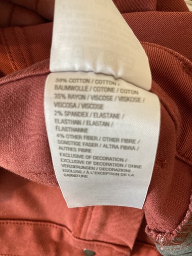 LOGO BY LORI GOLDSTEIN CROP JEANS W/LACE SPLIT HEM RUST SIZE 22W - Picture 11 of 11
