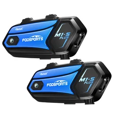 2x M1-S Plus 10 Riders Group Helmet Intercom Motorcycle Bluetooth Headset 2000m