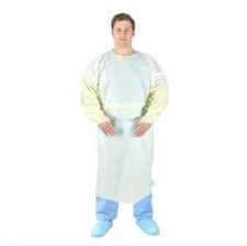 10 Pk Of HALYARD BASICS Tri-Layer AAMI2 Over-The-Head Isolation Gown  XL ~ New ~