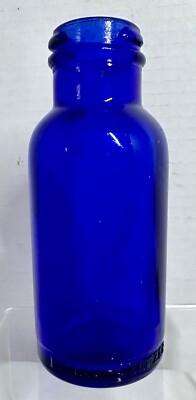 Vintage Bromo Seltzer Emerson Drug Co. Cobalt Blue Medicine Bottle 5''