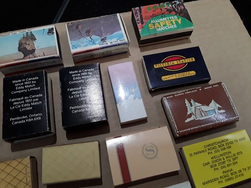 Vintage Wooden Matchboxes 26 Empty Boxes Advertising Hotel Restaurant Covers - Picture 8 of 10