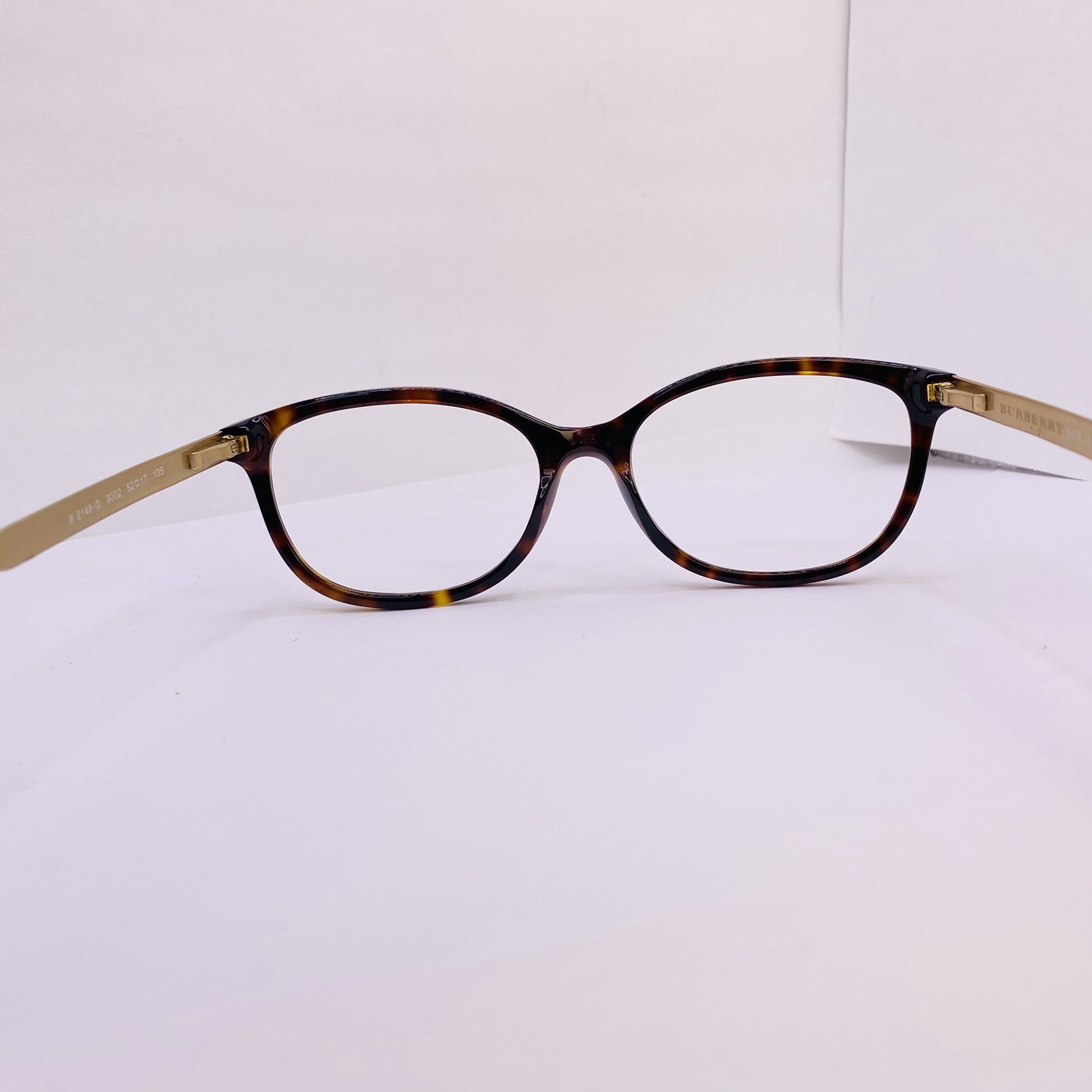 Burberry Eyeglasses Authentic B 2148-Q 3002 52[] 17 135 MM Leather Gold Tortoise thumbnail 9