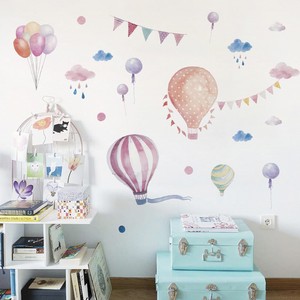 1xcartoon Hot Air Balloon Wall Decals Sticker Vinyl Art Kids