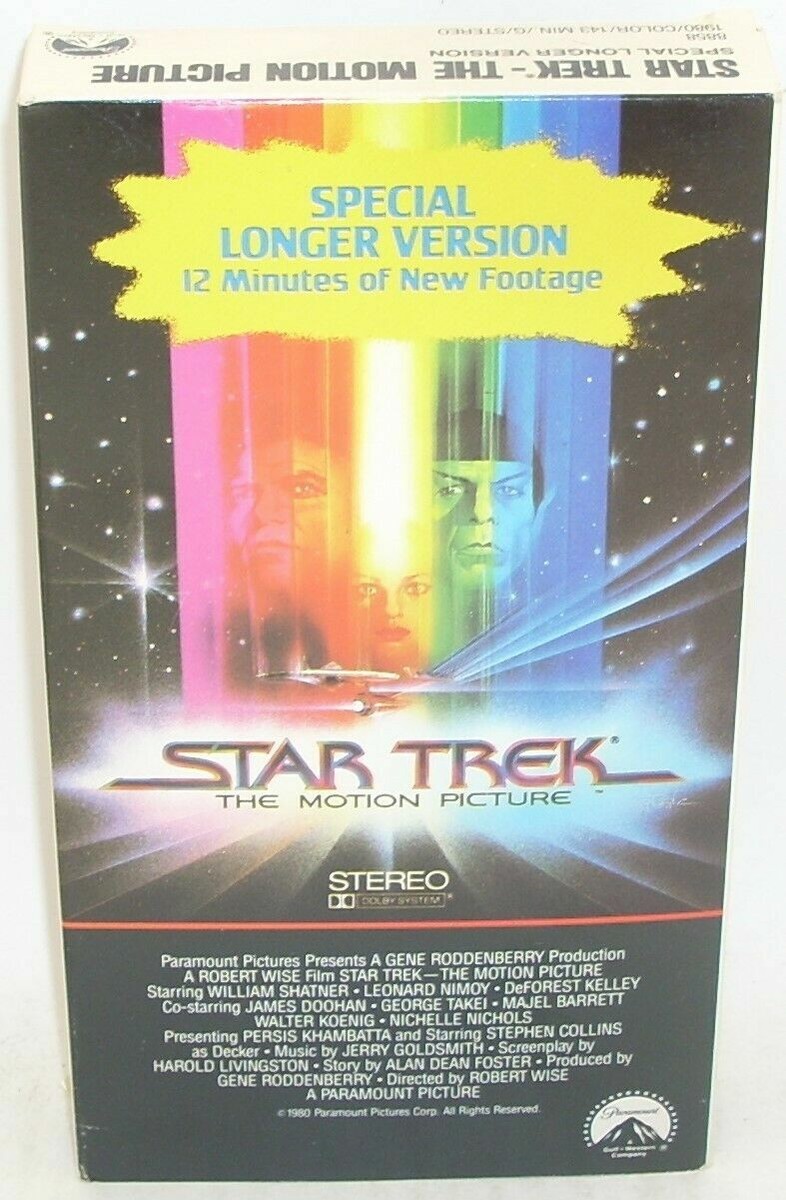Star Trek: The Motion Picture ( VHS Tape ) Special Longer Version