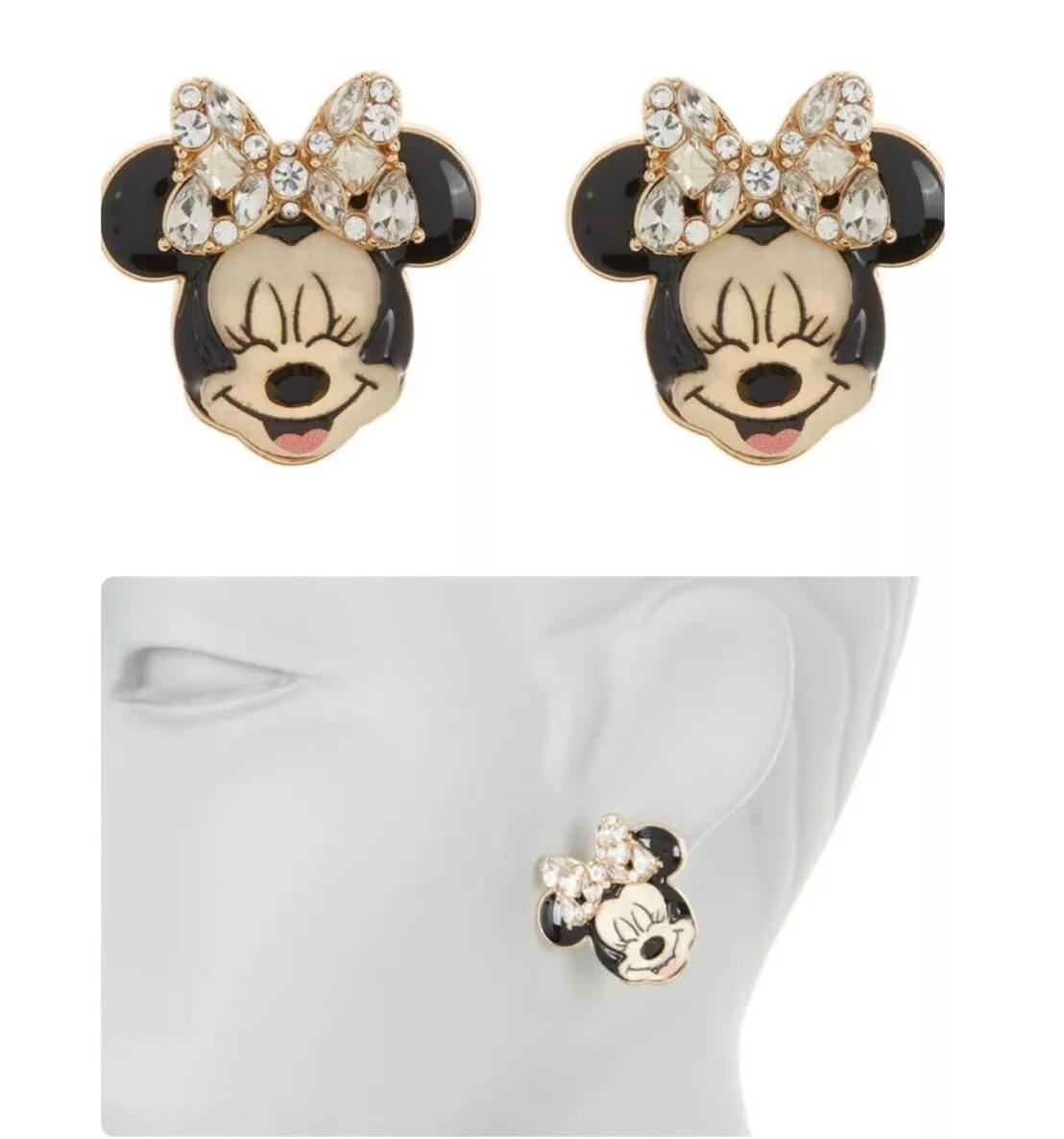 BaubleBar Disney® Bride Minnie Mouse Statement Stud Earrings