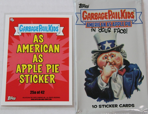 GARBAGE PAIL KIDS 2016 American As Apple Pie GREEN 25a "Skip Skater" +1 wrapper - Picture 4 of 4