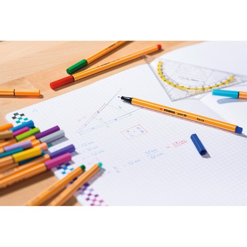 STABILO POINT 88 FINELINER PENS 0.4MM LINE - PACK OF 6 - ASSORTED COLOURS - 88/6 - Picture 4 of 7