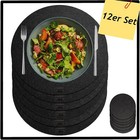 12-Teiliges Set aus Filz Tischuntersetzer Platzset Tischunterlagen Platzdeckchen