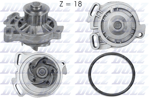 Dolz Wasserpumpe FüR VW Transporter IV Bus 70B 70C 7DB 7DK 70J 70K 7DC-image