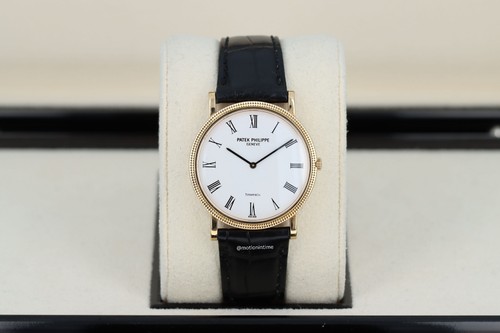 Patek Philippe 3520DJ Tiffany & Co. Calatrava 18kt YG Double Signed White Faux