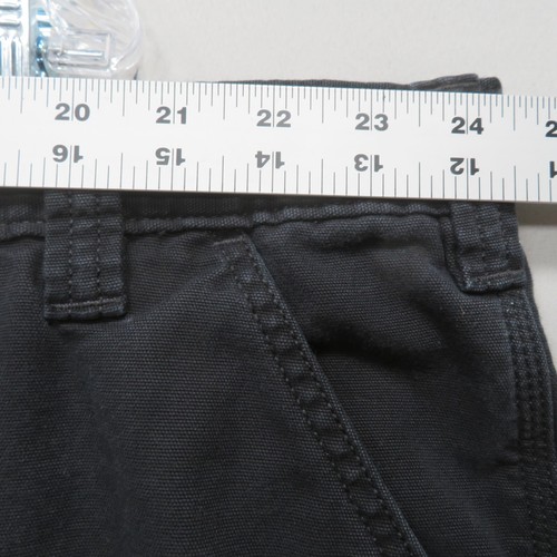 Carhartt Men's 50 Actual 48X30 Black Rugged Flex Relaxed Canvas Work Wear Pants - Picture 11 of 15