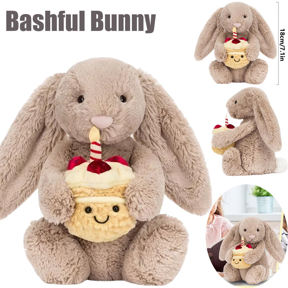 Bashful Beige Bunny Birthday Bunny by Jellycat Cute Soft Stuffed