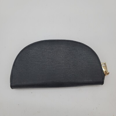 Joan Vass New York Black Lizard Embossed Wallet Gold | eBay display picture 1