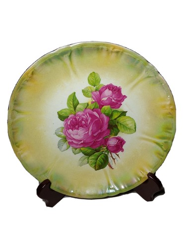 Bonn Franz Ant. Mehlem Antique Plate Pink Rose Garden Porcelain Plate Germany - 第 1/12 張圖片