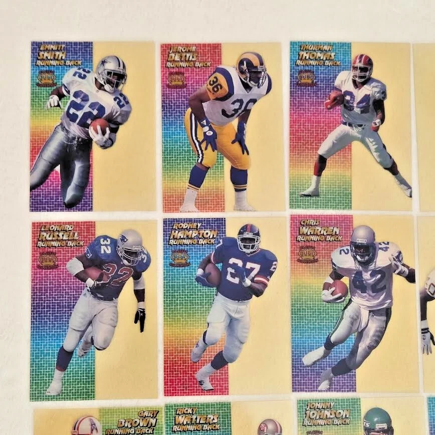 Crystalline Collection 1994 Pacific Football 1-20 CONJUNTO COMPLETO *Print Run 7.000* - Imagem 3 de 4