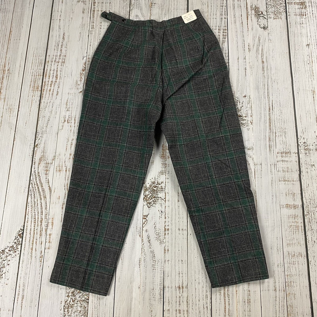 VTG NOS 50S 60S ATLANTIC CLASSICS WOMENS LINED PLAID WOOL PANTS