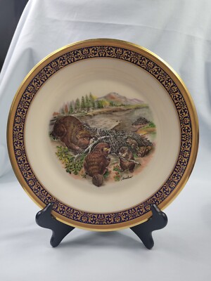 1977 Lenox Boehm Woodland Wildlife Beavers Collector Plate Annual Limited.    67