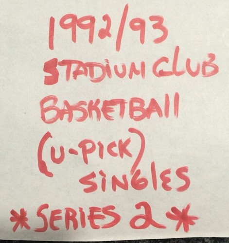 1992-93 Topps Stadium Club Basketball 207-400 Fill Your Set .05 Cents per Card - Picture 1 of 2