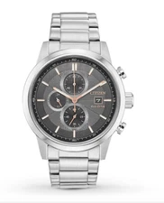 $399 Citizen Men's Chronograph Watch Eco-Drive CA0611-50H