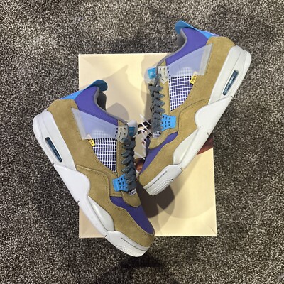 Nike Air Jordan 4 Retro Union Desert Moss Size 11 DJ5718-300 OG Noir Guava CLEAN