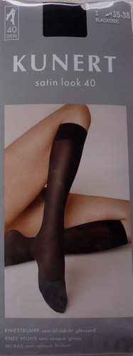 Bas genoux femme KUNERT LOOK SATIN 40den semi opaques brillants 35-38 39-42 - Photo 1/5