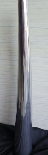 Vaso in Metallo h 60 cm, colore argento, marca Giannini, saldi - Foto 3 di 6