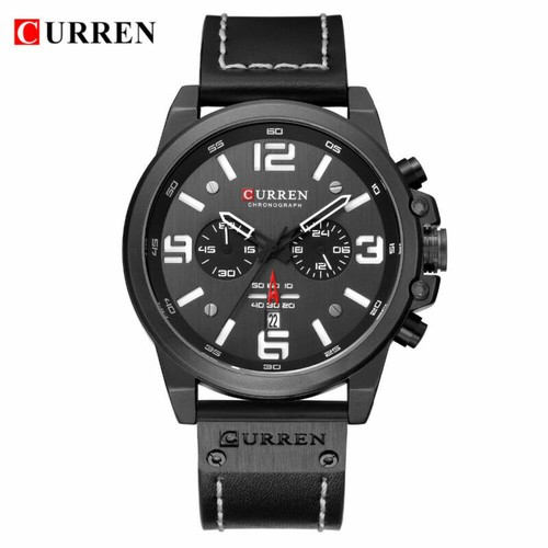 CURREN Men Watch Top Brand Men Military Sport Leather StrapQuartz Wrist Watches - Picture 9 of 15