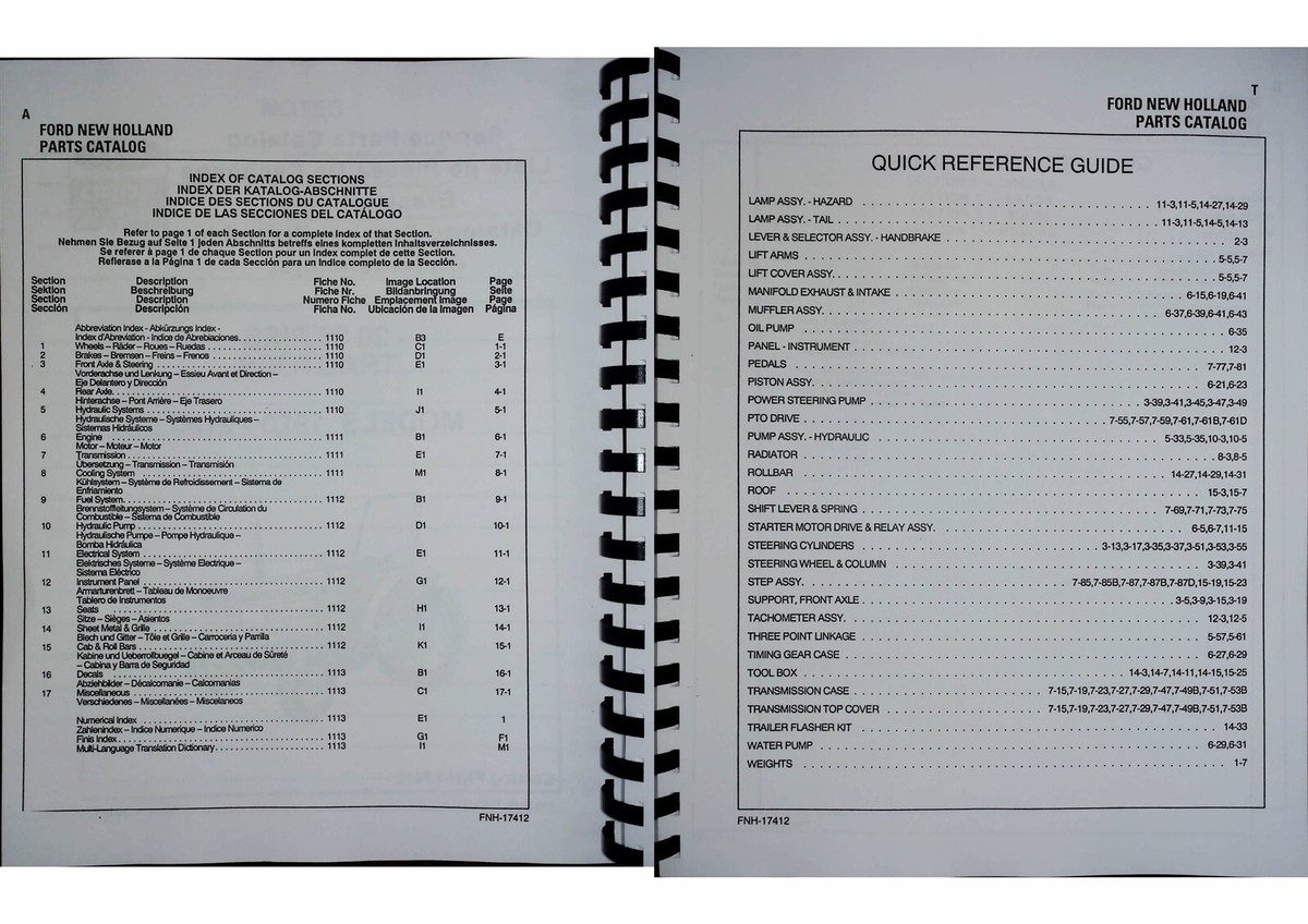 Ford 1920 2120 Tractor Parts Manual Catalog Diesel Compact | eBay