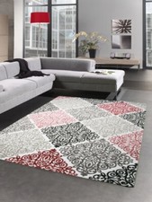 Designer Teppich Wohnzimmerteppich Ornamente barock rosa grau taupe mit ...