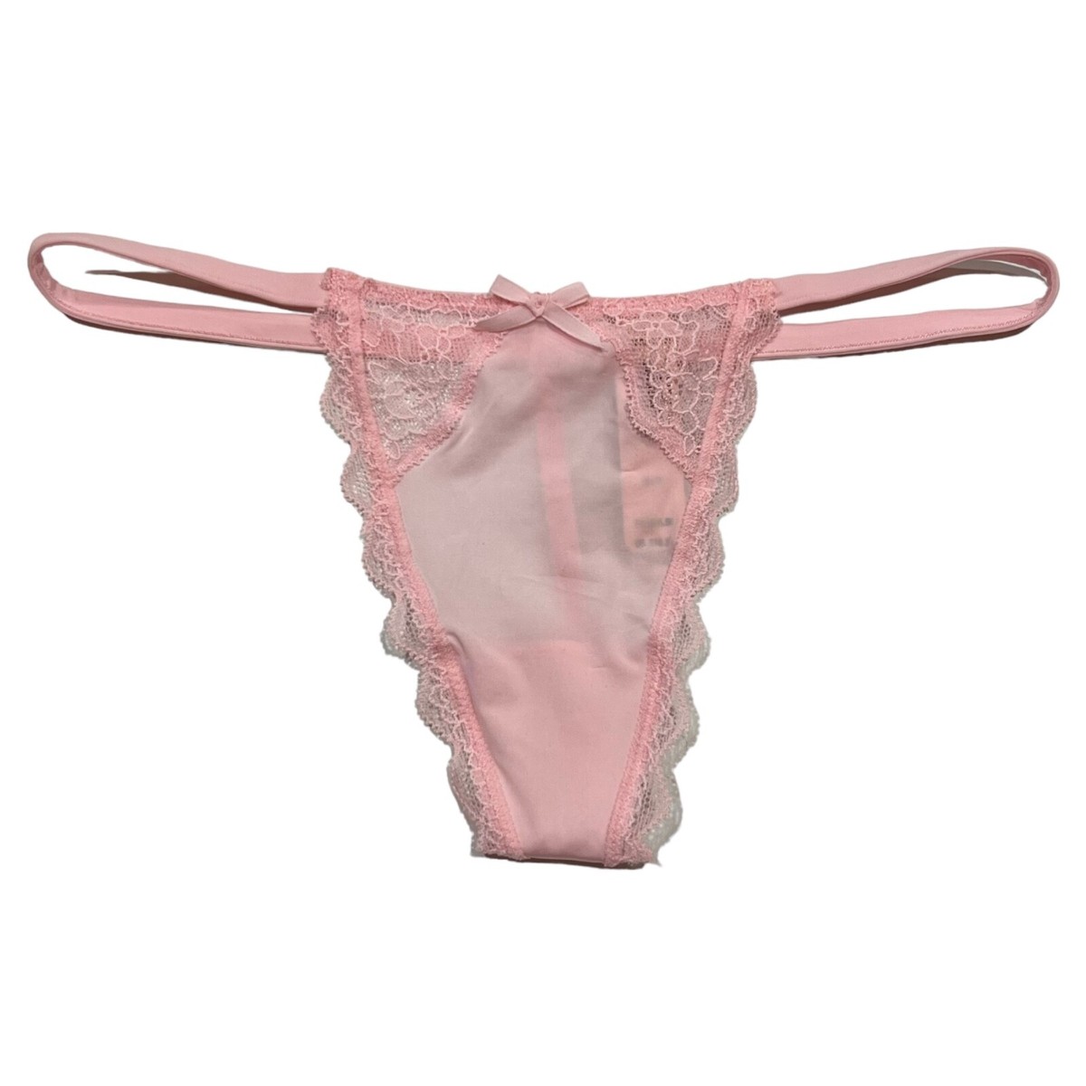 NWT VICTORIA'S SECRET Dream Angels V String Pantie Sz S-M Pink