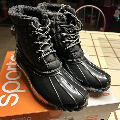 Sporto “Andie” Women's Insulated Waterproof \u0026 Repellent Duck Boot (Black) 10 Nwb | eBay