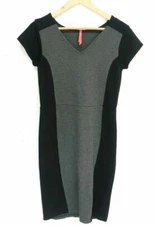 Ruby Ribbon Rita Panel Dress Color: Black/Charcoal Size: Small