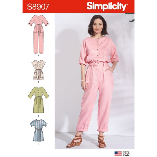 Simplicity 8907 Damen Kleid Jumpsuit Romper NäHmuster GrößEn 6-14 & 14-22-image
