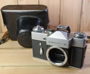 Zenit B with leather case Manual SLR VGC - Tested Working