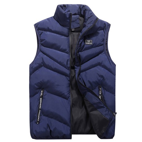 Winter Mens Quilted Padded Gilet Vest Waistcoat Sleeveless Coat Jacket Fleeces_ - Picture 16 of 18