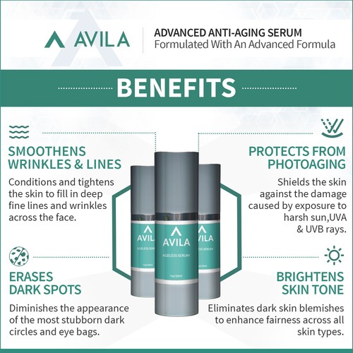 Avila Skincare Ageless Serum - Fórmula de suero más vendida para aumentar el colágeno - Imagen 5 de 12