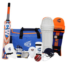 Scoremaster Individual Cricket Set Complete Accessories Kit Batsmen Age 12-13Yrs