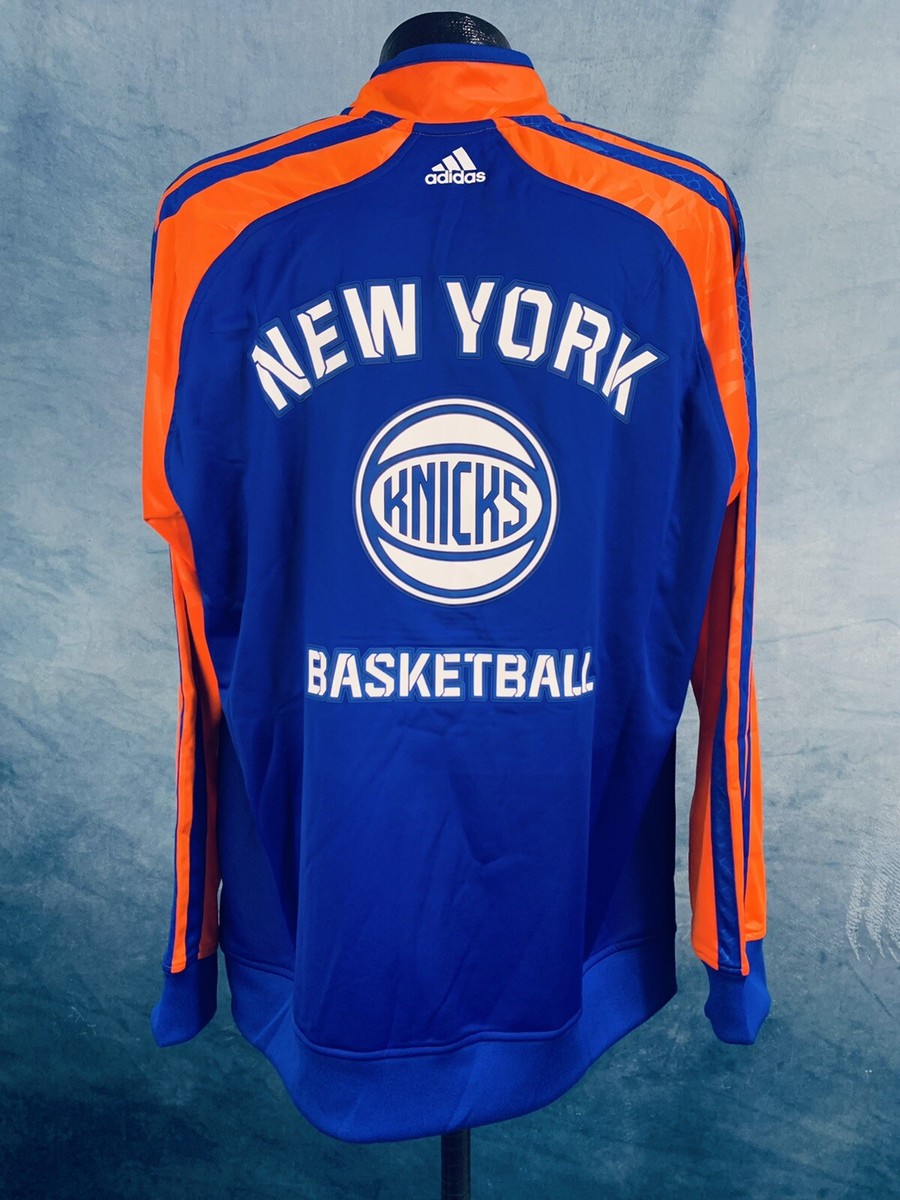 Men's New York Knicks Adidas Blue On Court Warm Up