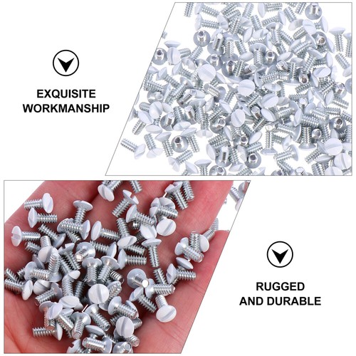 200 Pcs White Wall Plate Screws Thread Switch Covers Screws Outlet Parts - 第 9/12 張圖片