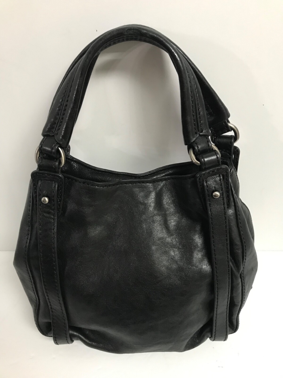 KOOBA Black Leather Hand Carry Purse Satchel Small eBay