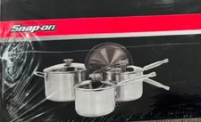 New 2024 Snap-On pots and pans 7 Pc Stainless Steel Cookware Set SSX24P125