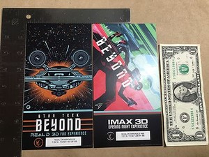 Lot Of 2 Star Trek Beyond Imax 3d Collectible Regal Tickets Ebay