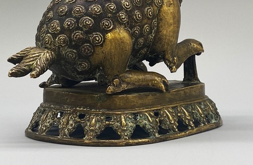 c. 1790 FINE QING DINASTÍA CHINA BRONCE KYLIN QUEMADOR DE INCIENSO DRAGÓN PERRO DE FOO - Imagen 14 de 19